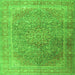 Serging Thickness of Persian Green Traditional Rug, tr4470grn