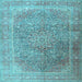Square Persian Light Blue Traditional Rug, tr4470lblu