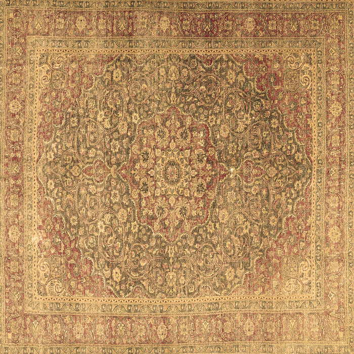 Square Machine Washable Persian Brown Traditional Rug, wshtr4470brn