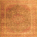 Serging Thickness of Persian Orange Traditional Rug, tr4470org