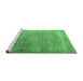 Sideview of Machine Washable Persian Emerald Green Traditional Area Rugs, wshtr4470emgrn