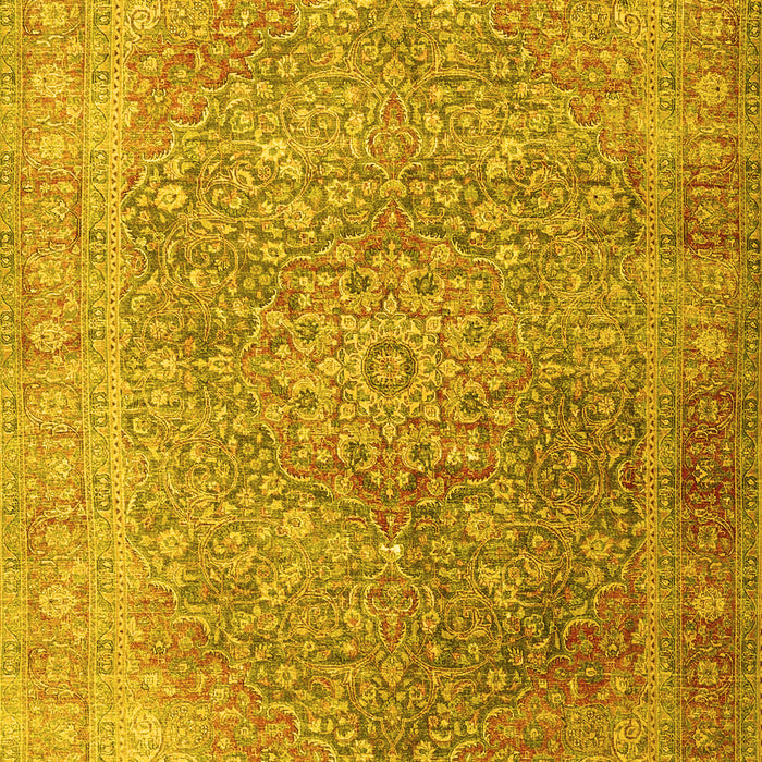 Machine Washable Persian Yellow Traditional Rug, wshtr4470yw