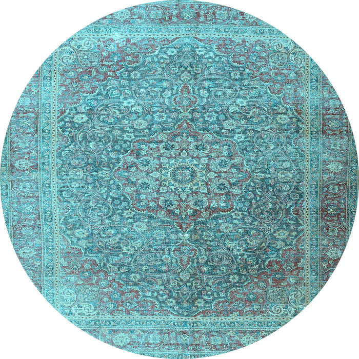 Round Persian Light Blue Traditional Rug, tr4470lblu
