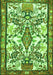 Medallion Green Traditional Rug, tr4471grn