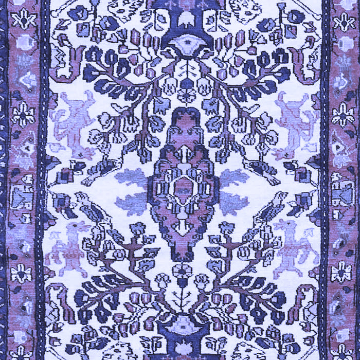 Medallion Blue Traditional Rug, tr4471blu