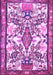 Medallion Purple Traditional Rug, tr4471pur