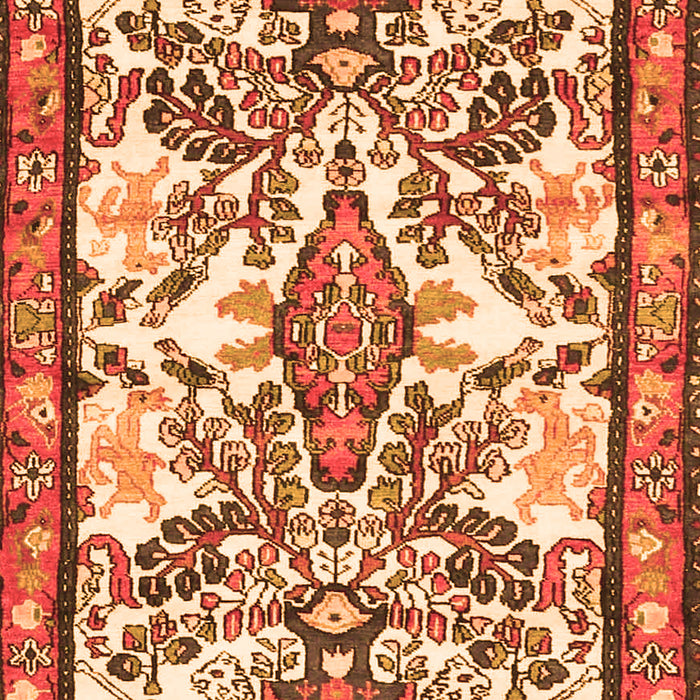 Medallion Orange Traditional Rug, tr4471org