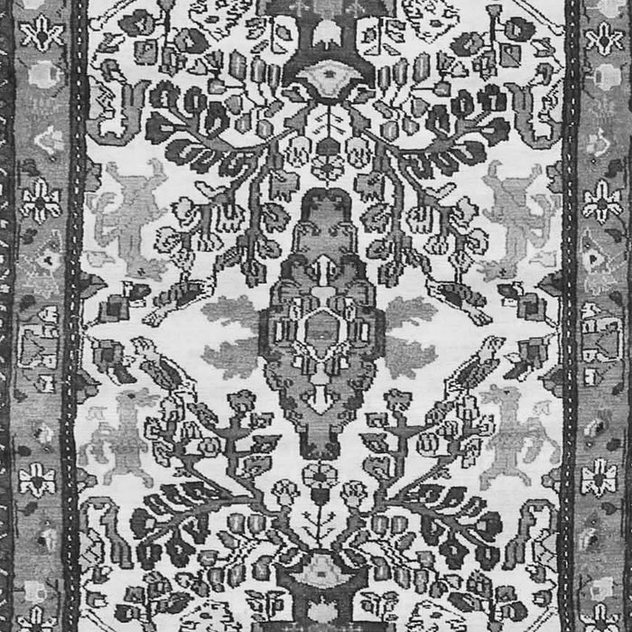 Medallion Gray Traditional Rug, tr4471gry