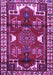 Machine Washable Persian Purple Traditional Area Rugs, wshtr4472pur