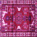 Square Persian Pink Traditional Rug, tr4472pnk