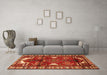 Machine Washable Persian Orange Traditional Area Rugs in a Living Room, wshtr4472org