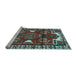 Sideview of Machine Washable Persian Light Blue Traditional Rug, wshtr4472lblu