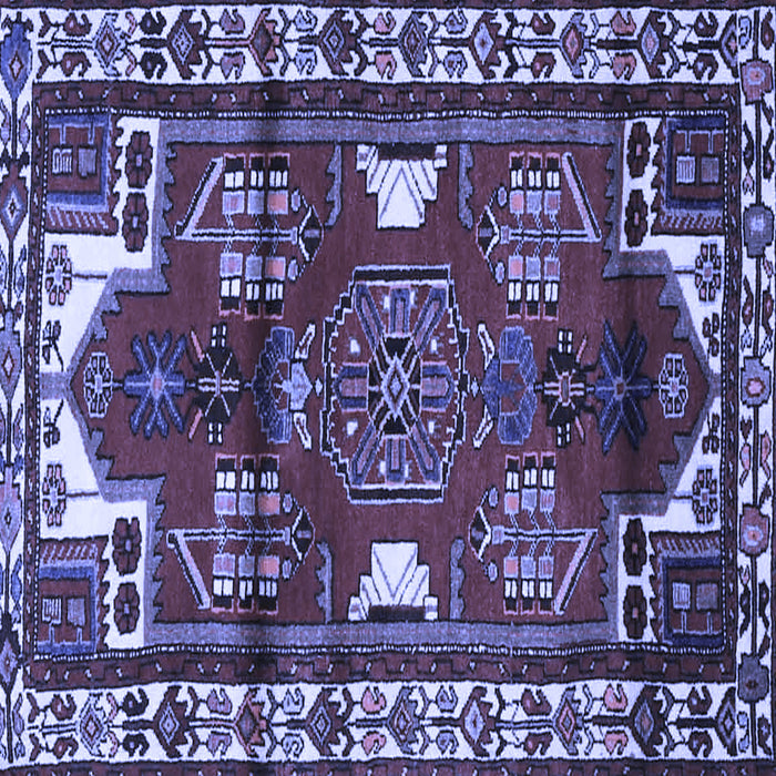 Square Machine Washable Persian Blue Traditional Rug, wshtr4472blu