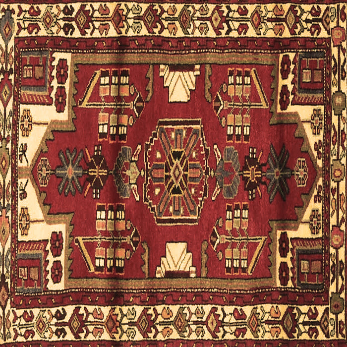 Square Persian Brown Traditional Rug, tr4472brn