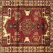 Square Persian Brown Traditional Rug, tr4472brn