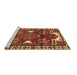 Sideview of Machine Washable Persian Brown Traditional Rug, wshtr4472brn