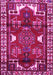 Machine Washable Persian Pink Traditional Rug, wshtr4472pnk