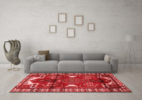 Machine Washable Persian Red Traditional Rug, wshtr4472red