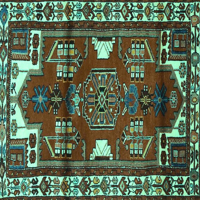 Square Persian Turquoise Traditional Rug, tr4472turq