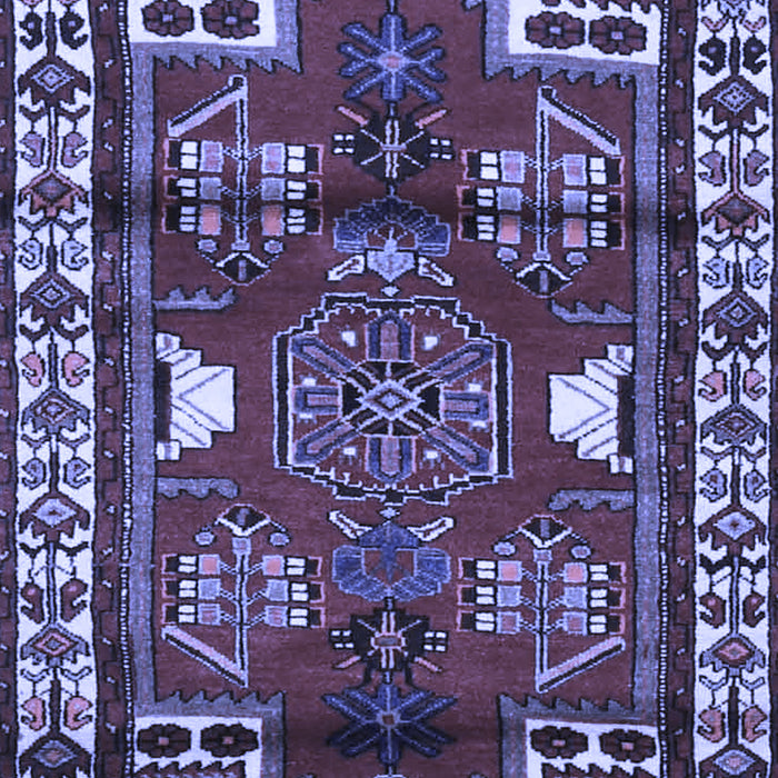 Machine Washable Persian Blue Traditional Rug, wshtr4472blu