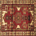 Square Machine Washable Persian Brown Traditional Rug, wshtr4472brn