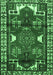 Machine Washable Persian Emerald Green Traditional Area Rugs, wshtr4472emgrn