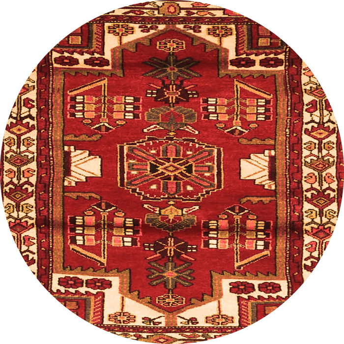 Machine Washable Persian Orange Traditional Area Rugs, wshtr4472org