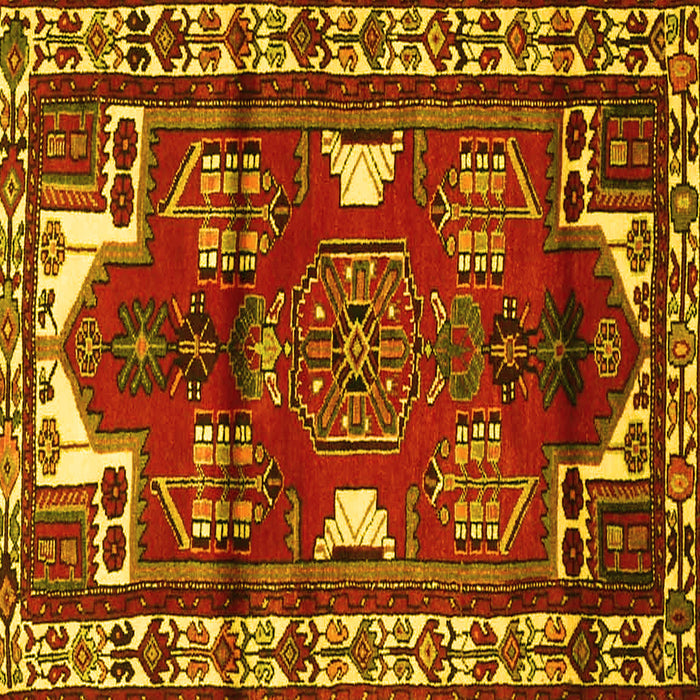Square Persian Yellow Traditional Rug, tr4472yw