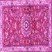 Square Medallion Pink Traditional Rug, tr4473pnk