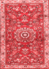 Medallion Red Traditional Rug, tr4473red