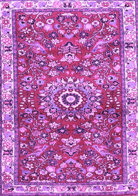 Medallion Purple Traditional Rug, tr4473pur