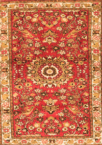 Medallion Orange Traditional Rug, tr4473org