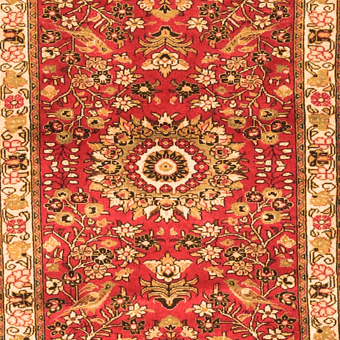 Medallion Orange Traditional Rug, tr4473org