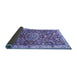 Sideview of Medallion Blue Traditional Rug, tr4473blu