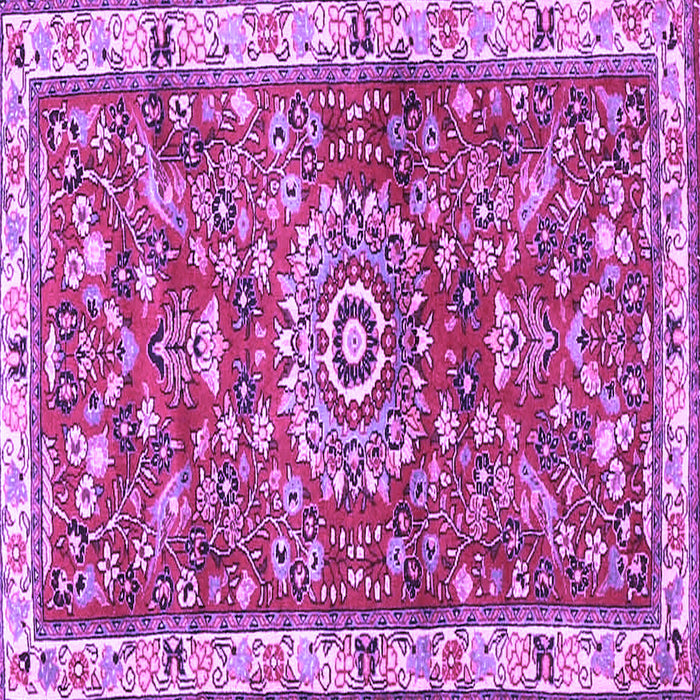 Square Medallion Purple Traditional Rug, tr4473pur