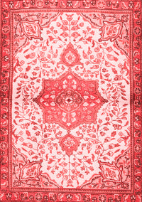 Medallion Red Traditional Rug, tr4474red