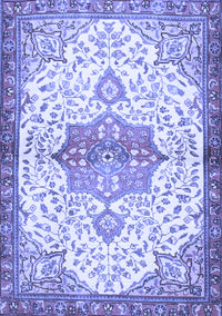 Medallion Blue Traditional Rug, tr4474blu