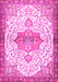 Medallion Pink Traditional Rug, tr4474pnk