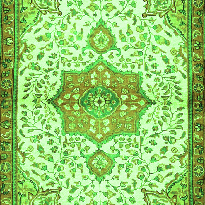 Medallion Green Traditional Rug, tr4474grn