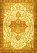 Medallion Yellow Traditional Rug, tr4474yw