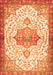 Medallion Orange Traditional Rug, tr4474org