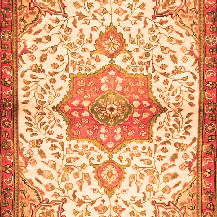 Medallion Orange Traditional Rug, tr4474org