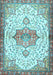 Medallion Light Blue Traditional Rug, tr4474lblu