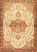 Machine Washable Medallion Brown Traditional Rug, wshtr4474brn