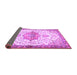 Sideview of Medallion Purple Traditional Rug, tr4474pur