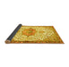 Sideview of Medallion Yellow Traditional Rug, tr4474yw