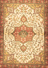 Medallion Brown Traditional Rug, tr4474brn