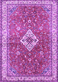 Medallion Purple Traditional Rug, tr4475pur