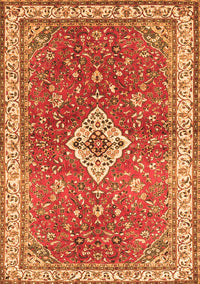 Medallion Orange Traditional Rug, tr4475org