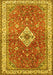 Medallion Yellow Traditional Rug, tr4475yw